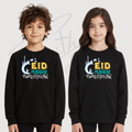 Kids Eid Mubarak Sweatshirt – Crescent Mosque Illustration