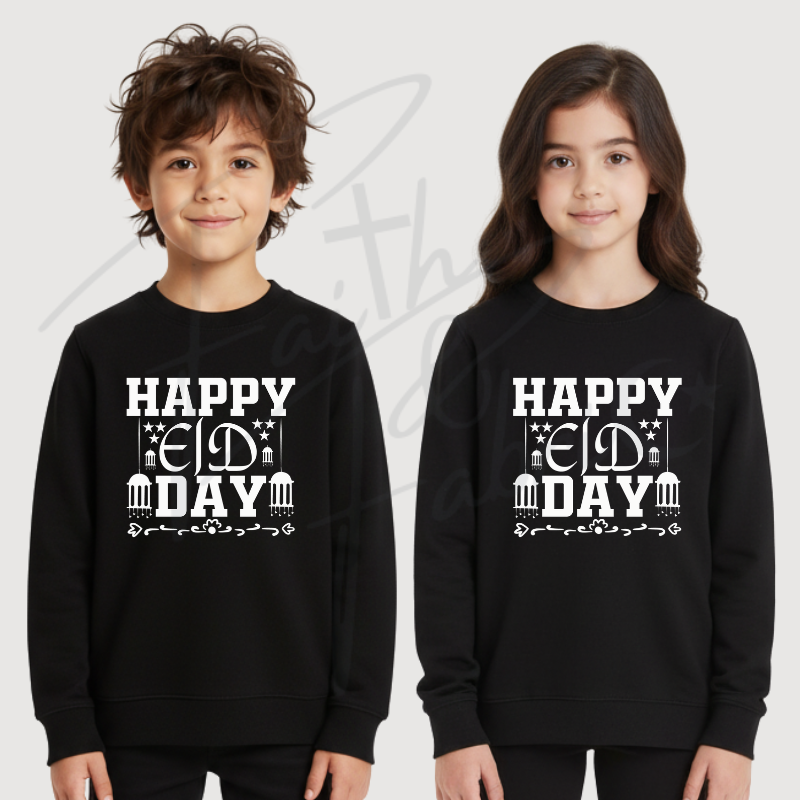 Kids Happy Eid Day Sweatshirt – Bold Lantern Graphic Design