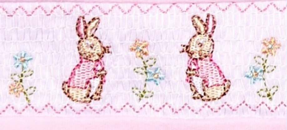 Personalised Baby Girl Pink Easter Bunny Dungaree Outfit – 3 Piece Set