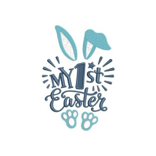 Personalised “My First Easter” Baby Boy Pinstripe Sleepsuit & Beanie Set