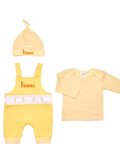 Personalised Baby Yellow Easter Dungaree Outfit – 3 Piece Set